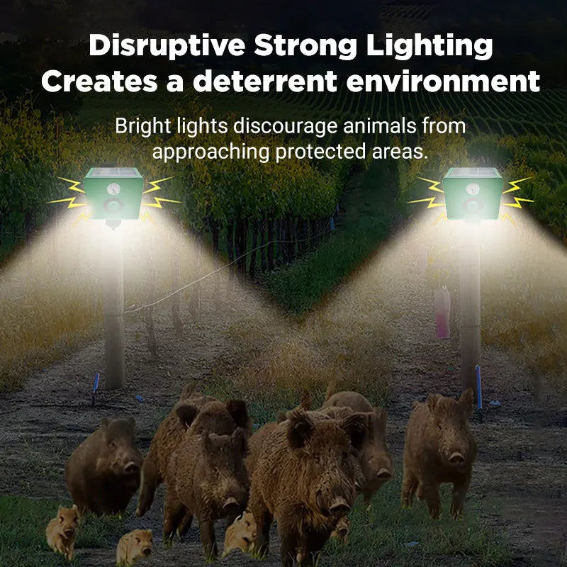 🔥2025 HOT SALE🔥Beast Repellent Solar Warning Lights with Loud Volume