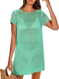Women's Swimsuit Cover Ups, Mesh Knit Crochet Hollow Out, Bathing Suit for Summer Vacation, Beach Swimwear