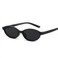 Retro slim-frame oval sunglasses