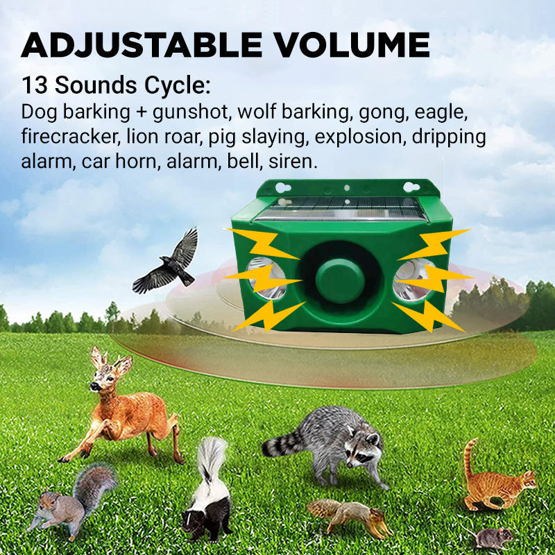 🔥2025 HOT SALE🔥Beast Repellent Solar Warning Lights with Loud Volume